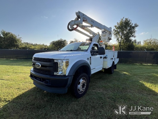 (Tampa, FL) Altec AT37G, Articulating & Telescopic Bucket Truck mounted behind cab on 2019 Ford F-55