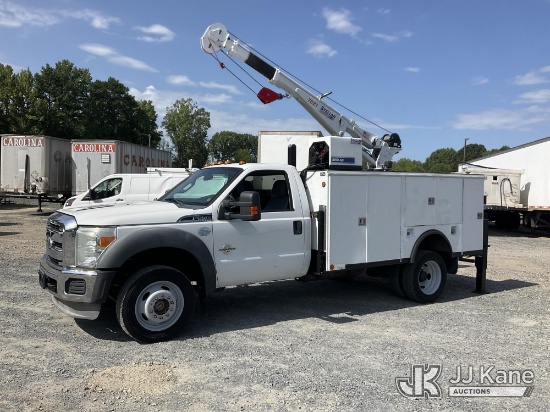 (China Grove, NC) 2012 Ford F550 4x4 Mechanics Service Truck Runs, Moves & Material Crane Operates