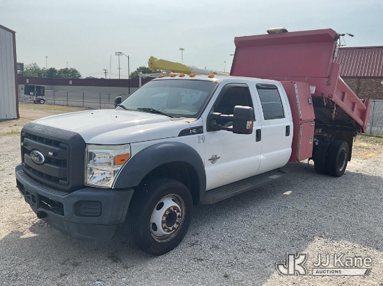 (Bowling Green, KY) 2016 Ford F-550 Crew-Cab Dump Truck, Municipality Owned Runs, Moves & Dump Opera