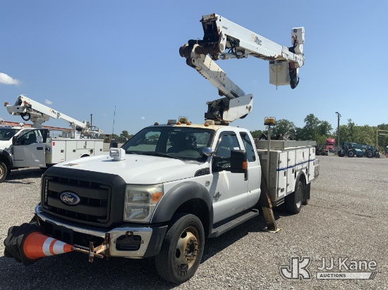 (Verona, KY) Altec AT40M, Articulating & Telescopic Material Handling Bucket Truck mounted behind ca