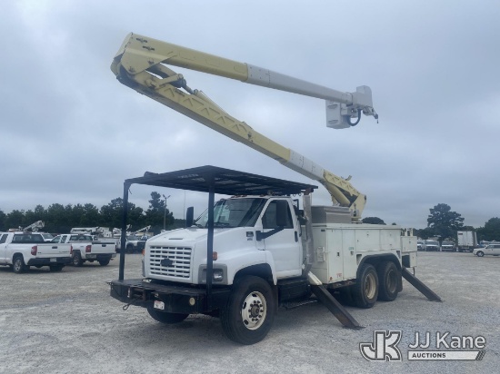 (Villa Rica, GA) HiRanger TCX-60, Material Handling Bucket Truck rear mounted on 2007 Chevrolet C850