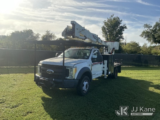 (Tampa, FL) Terex/HiRanger LT40, Articulating & Telescopic Bucket Truck mounted behind cab on 2017 F