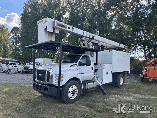 (Chester, VA) Versalift V0-260-REV-03, Over-Center Bucket Truck mounted behind cab on 2019 Ford F750