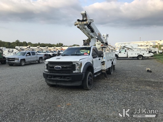 (Mount Airy, NC) Altec AT41M, Articulating & Telescopic Material Handling Bucket Truck mounted behin
