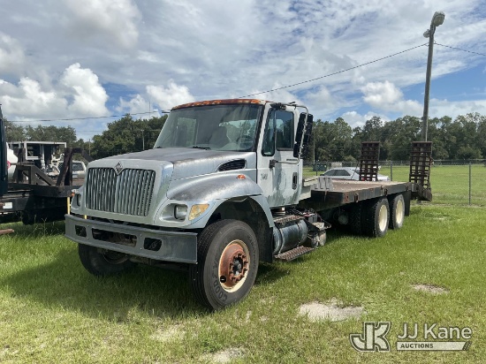 (Tampa, FL) 2003 International 7400 Flatbed Truck, State of Florida Unit Runs, Transmission/Drivetra