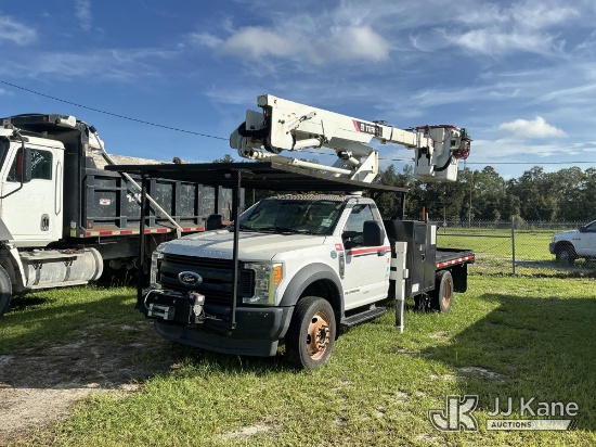 (Tampa, FL) Terex/HiRanger LT40, Articulating & Telescopic Bucket Truck mounted behind cab on 2017 F