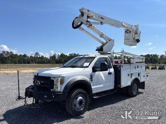 (Hammond, LA) Altec AT37G, Articulating & Telescopic Bucket mounted behind cab on 2018 Ford F-550 Re