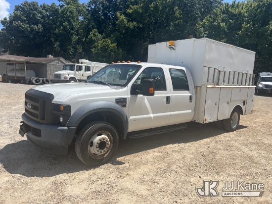 (Memphis, TN) 2008 Ford F-550 Crew-Cab Enclosed Service Truck Runs & Moves