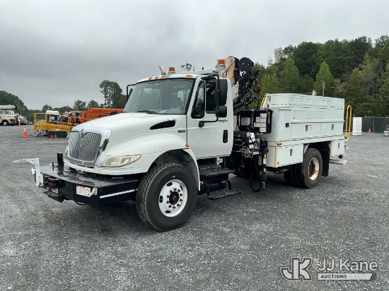(Chester, VA) PM 12023, Knuckleboom Crane mounted behind cab on 2014 International 4300 URD/Flatbed