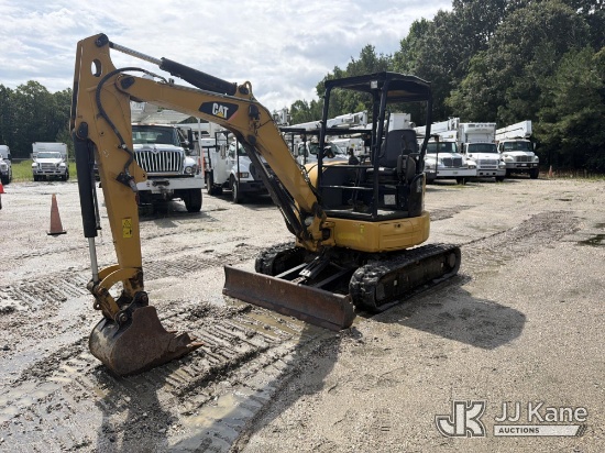 (Chester, VA) 2018 Caterpillar 303.5E2 CR Mini Hydraulic Excavator Runs, Moves & Operates) (Missing