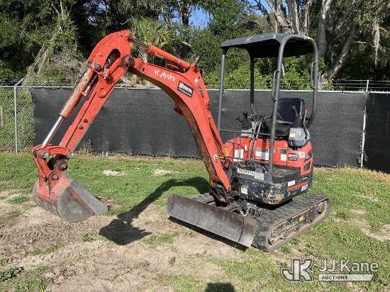 (Tampa, FL) 2020 Kubota U17 Mini Hydraulic Excavator Runs, Moves & Operates