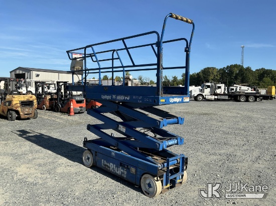 (China Grove, NC) UpRight X20N Self-Propelled Scissor Lift Duke Unit) (Moves & Operates