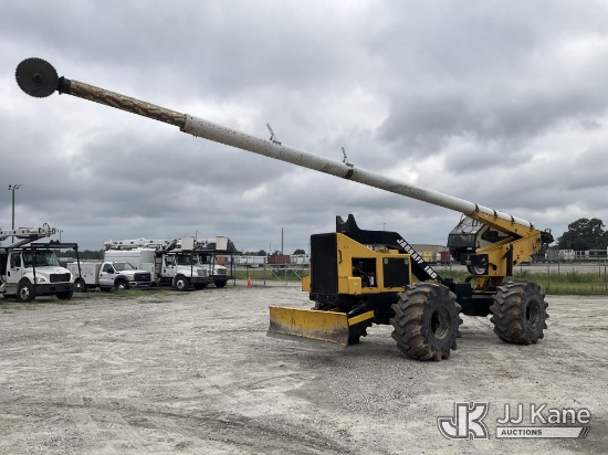 (Chester, VA) 2016 Jarraff 75 Ft Articulating Rubber Tired Tree Saw, engine compartment door Runs, M
