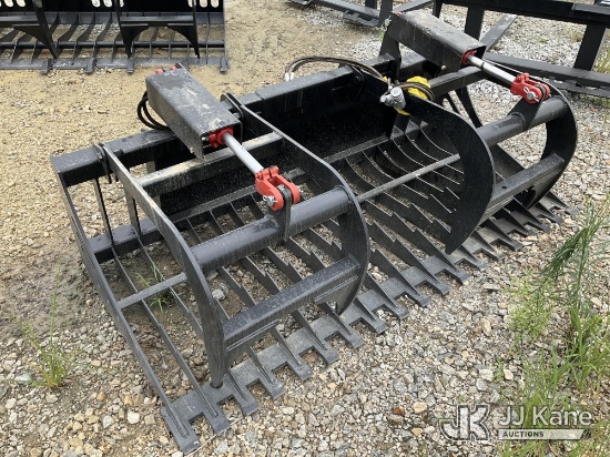 (Villa Rica, GA) 72 Inch Quick Attach Skid Steer Root Rake Grapple NOTE: This unit is being sold AS