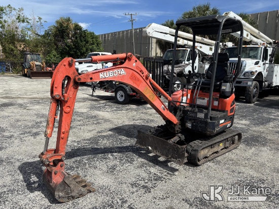 (West Palm Beach, FL) 2020 Kubota U17 Mini Hydraulic Excavator Runs, Moves, & Operates