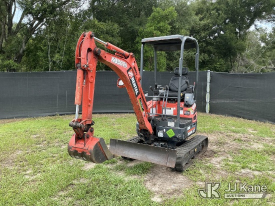 (Tampa, FL) 2020 Kubota U17 Mini Hydraulic Excavator Runs, Moves & Operates