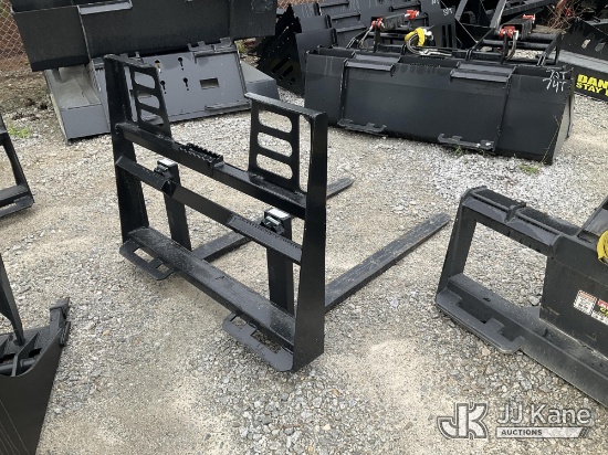 (Villa Rica, GA) 48 Inch Quick Attach Skid Steer Forklift Blades NOTE: This unit is being sold AS IS
