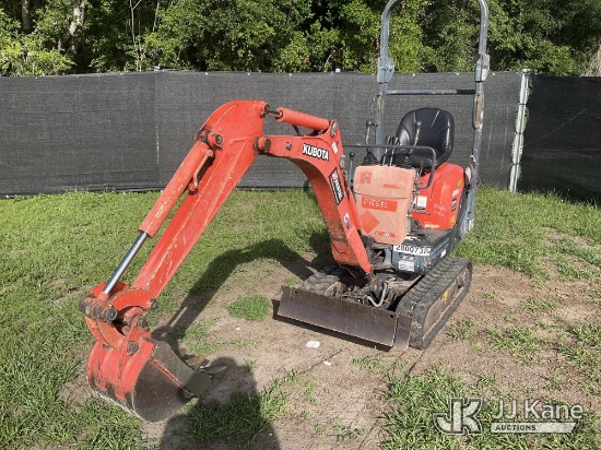 (Tampa, FL) 2019 Kubota K008-3 Mini Hydraulic Excavator Runs, Moves & Operates
