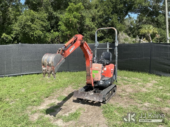 (Tampa, FL) 2019 Kubota K008-3 Mini Hydraulic Excavator Runs, Moves & Operates