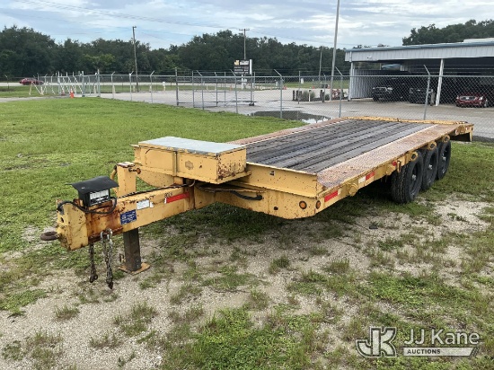 (Tampa, FL) 1978 Eager Beaver Tri-Axle Tagalong Equipment Trailer, Length: 21FT Width 7FT (FL Reside