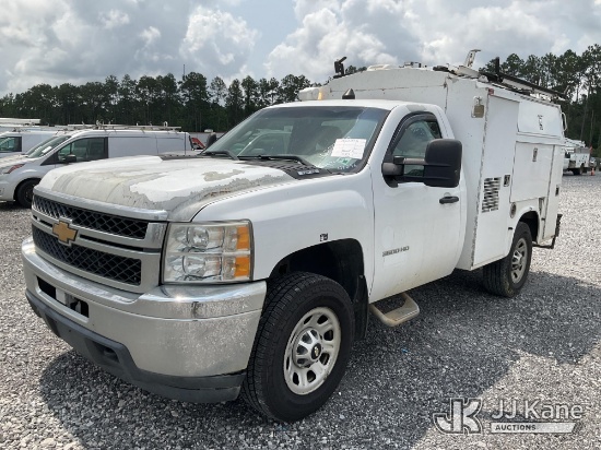 (Hammond, LA) 2013 Chevrolet Silverado 3500HD Enclosed Service Truck Runs & Moves) (Windshield Defic