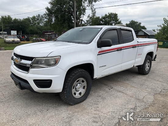 (South Beloit, IL) 2017 Chevrolet Colorado 4x4 Crew-Cab Pickup Truck Runs & Moves) (Dash Warning Ind