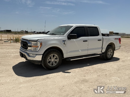 (Midland, TX) 2022 Ford F-150 Crew-Cab Pickup Truck Runs & Moves) (Windshield Deficiency, Hail Damag