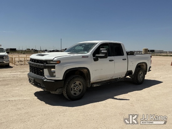 (Midland, TX) 2021 Chevrolet Silverado 2500HD Crew-Cab Pickup Truck Runs & Moves) (Hail Damage, Stro