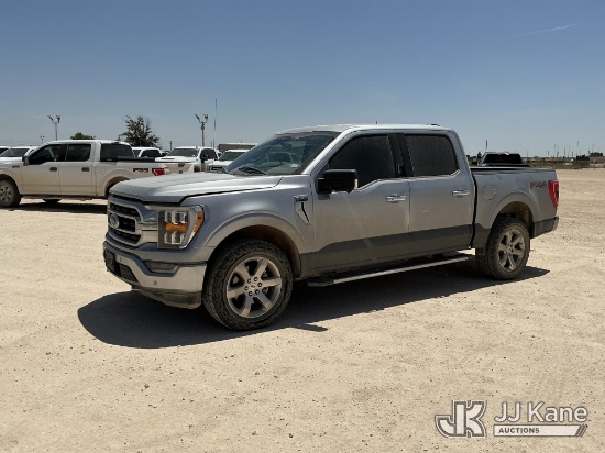 (Midland, TX) 2021 Ford F-150 Crew-Cab Pickup Truck Runs & Moves) (Hail Damage