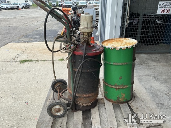 (South Beloit, IL) 2-Grease Barrels w/ Pump NOTE: This unit is being sold AS IS/WHERE IS via Timed A