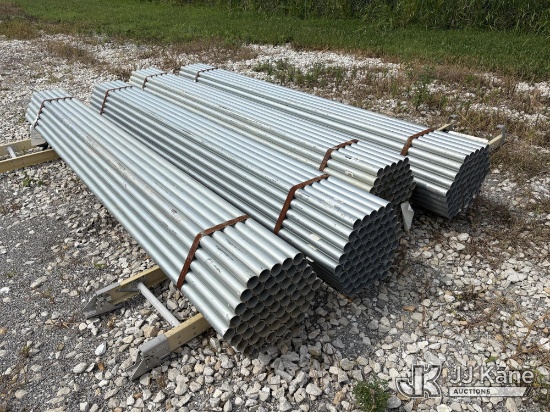 (Hawk Point, MO) 4 bundles of Metal Fence Post (61 per bundle) Length: 10' O.D.: 1.900 Wall: .065 NO