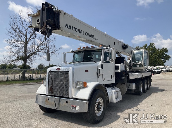 (Kansas City, MO) National NBT40, Hydraulic Truck Crane mounted behind cab on 2012 Peterbilt 365 Tri
