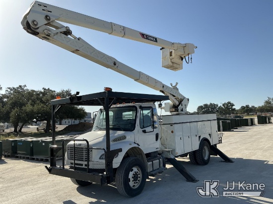 (Johnson City, TX) Terex HI-Ranger HRX-60, Material Handling Bucket Truck rear mounted on 2012 Freig