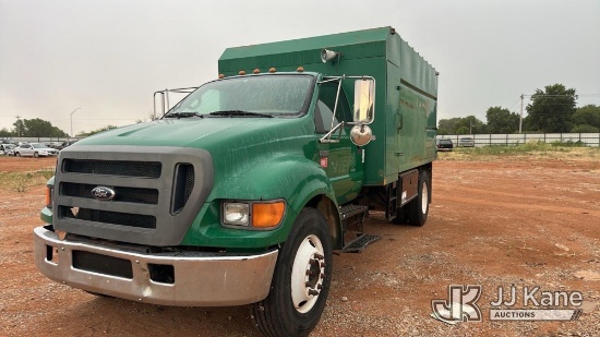 (Oklahoma City, OK) 2005 Ford F-650 Chipper Dump Truck Runs & Moves) (Dump Not Operating