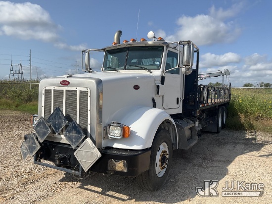 (Marion, TX) 2018 Peterbilt 367 T/A Flatbed Truck Not Running, Condition Unknown)(Dash Warning Indic