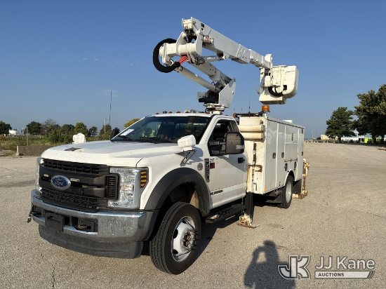 (Kansas City, MO) Altec AT37G, Articulating & Telescopic Bucket mounted behind cab on 2019 Ford F-55