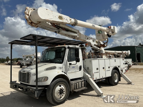 (Olmito, TX) Altec AM55-MH, Over-Center Material Handling Bucket Truck rear mounted on 2017 Freightl