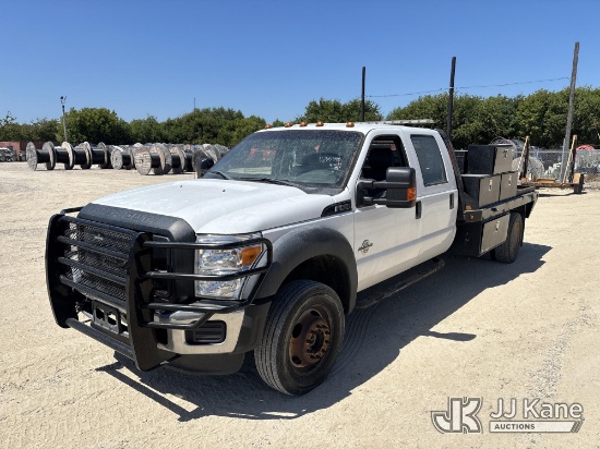 (Hutto, TX) 2016 Ford F-550 Crew-Cab Flatbed/Service Truck Runs & Moves
