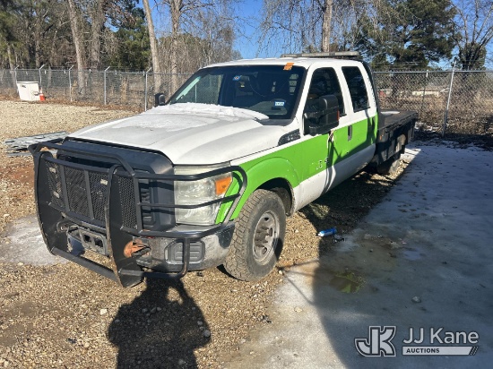 (Tyler, TX) 2013 Ford F-250 SD Crew-Cab Flatbed Truck Not Running, Condition Unknown