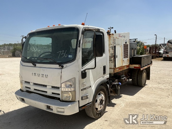 (Olmito, TX) 2013 Isuzu NQR Jetter Truck Runs & Moves) (Unable to Verify if Operational, Seller Stat