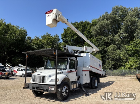 (Memphis, TN) Altec LR756, Over-Center Bucket Truck mounted behind cab on 2015 Freightliner M2 106 S