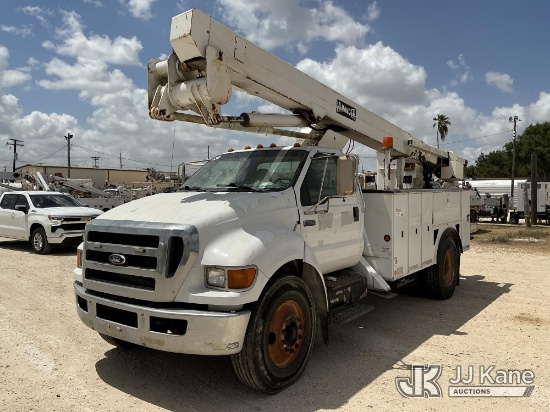 (Olmito, TX) HiRanger TL50M, Articulating & Telescopic Material Handling Bucket Truck mounted behind