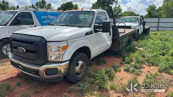(Oklahoma City, OK) 2014 Ford F350 Flatbed Truck Not Running, Condition Unknown, Missing Battery