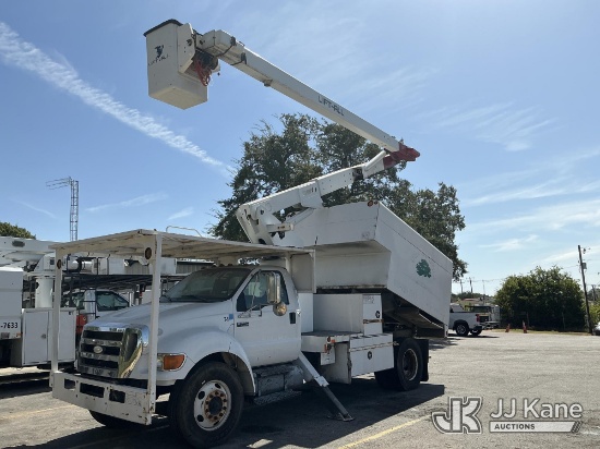 (Burnet, TX) Lift-All LSS55-1S, Over-Center Bucket Truck mounted behind cab on 2008 Ford F-750 Chipp
