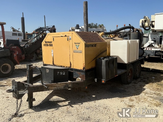 (Olmito, TX) 2016 Vermeer VX50-500 T/A Vacuum Excavation Trailer Condition Unknown) (No Key