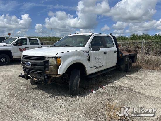 (Port Allen, LA) 2017 Ford F-350 SD Crew-Cab Flatbed Truck Not Running, Condition Unknown) (Seller S