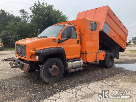 (South Beloit, IL) 2008 GMC C6C042 Chipper Dump Truck Runs, Moves & Dump Operates) (Engine Performan