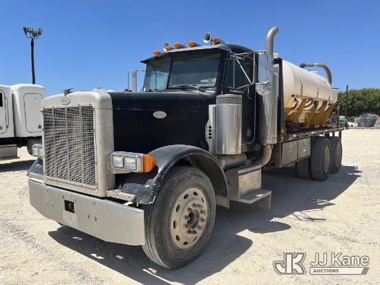 (Hutto, TX) 1997 Peterbilt 379 T/A Flatbed/Utility Truck Runs & Moves) (Corrosion