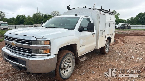 (Oklahoma City, OK) 2015 Chevrolet Silverado 3500HD 4x4 Enclosed Service Truck Runs & Moves