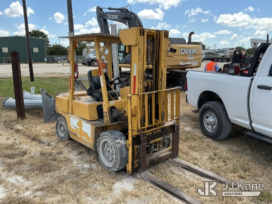 (Olmito, TX) Nissan UGJ02A30V Pneumatic Tired Forklift, Cooperative Owned And Maintained Runs, Moves